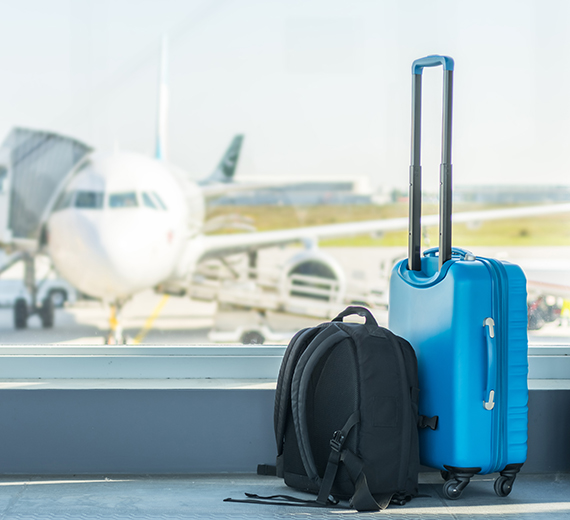 luggage at an airport