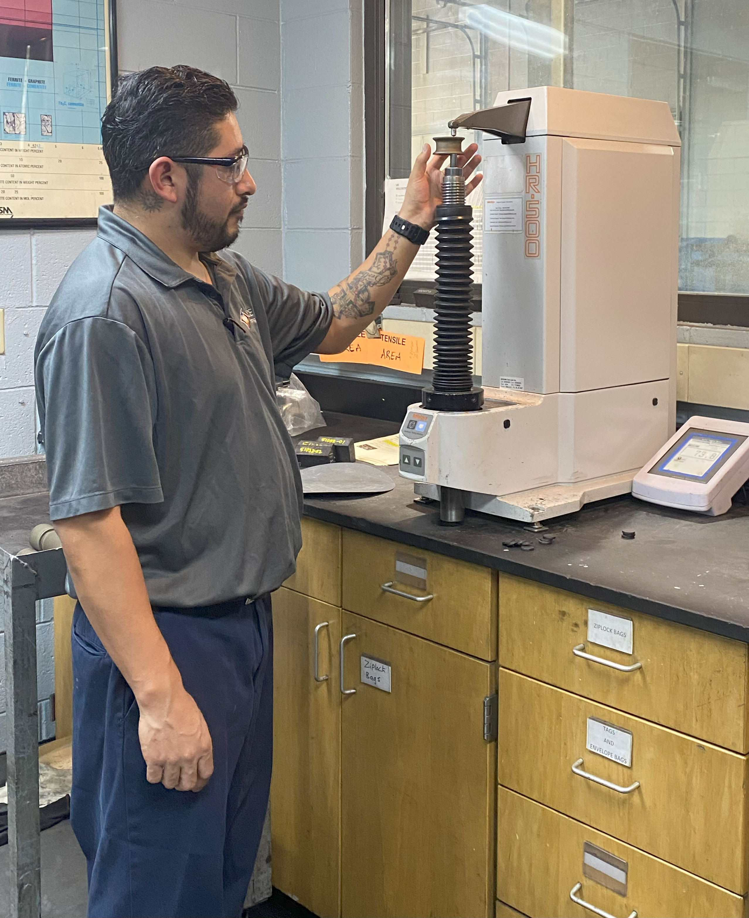 BCT employee using equipment